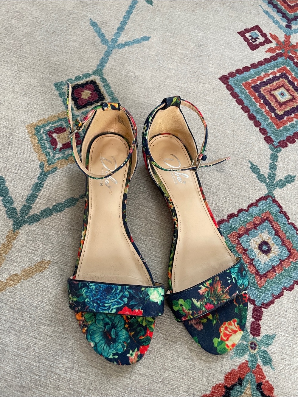 Diba Floral Low heel wedge sandals - Picture 2 of 6